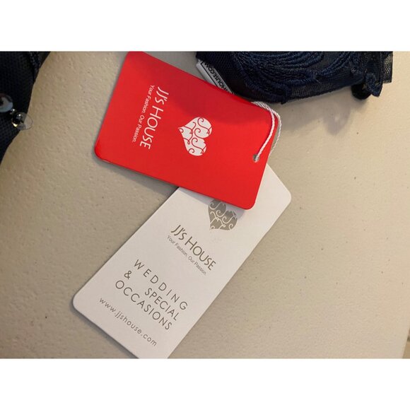 NWT JJs House Maxi Dress Blue Lace A-Line Sequin Accent Small - Picture 5 of 13